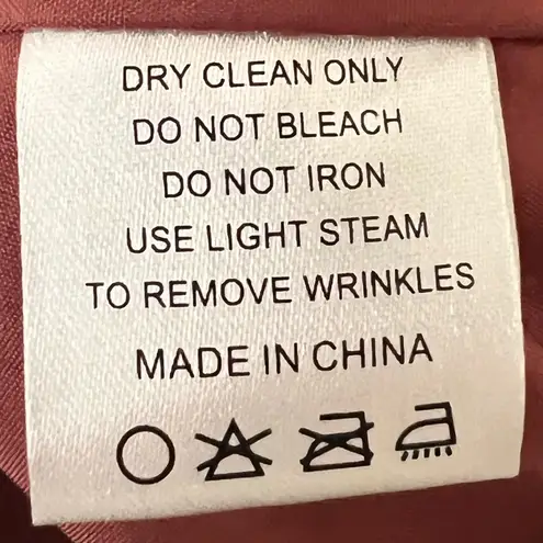 Azazie NWT Reverie Flowy V-Neck Ruched Chiffon Long Dress Desert Rose