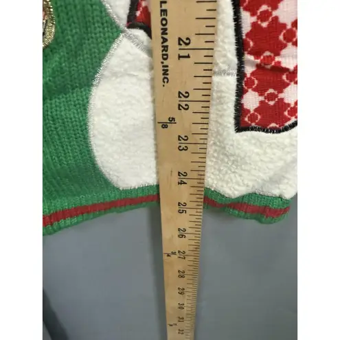 Holiday Time Vest Womens Small Christmas Snowman Ugly Sweater Stars Stocking