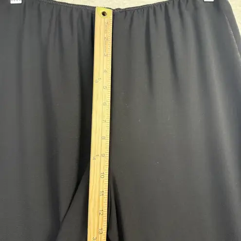 Alex Evenings Pants Womens Medium Black Chiffon Wide Leg Pull On Evening