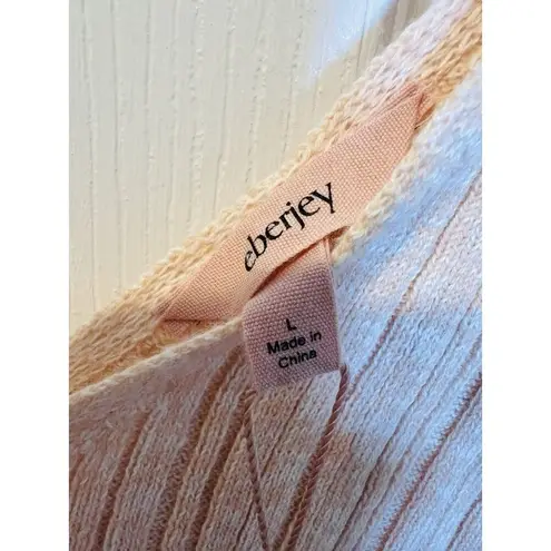 Eberjay Eberjey Infinite V-Neck Ribbed Sweater Tank Peach Parfait Large Loungewear