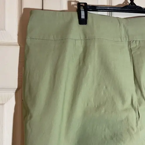 Premise Woman Spring Green Stretch Waistband Ankle Cropped Pants Size 3X NWT