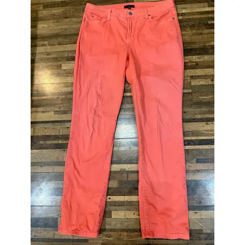 NYDJ Womens Jeans Size 10 Coral Colored Jeans Comfort Stretch Denim