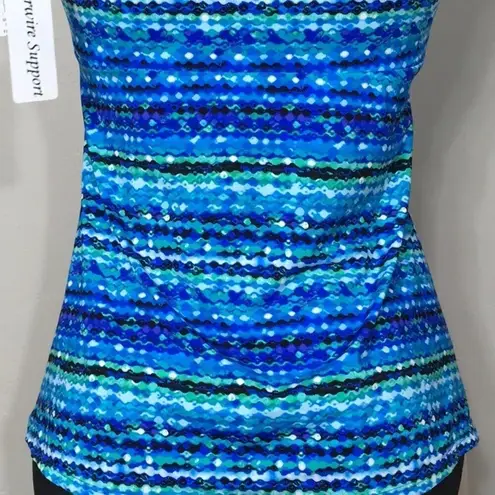 MiracleSuit blue tankini top. 8. NWT