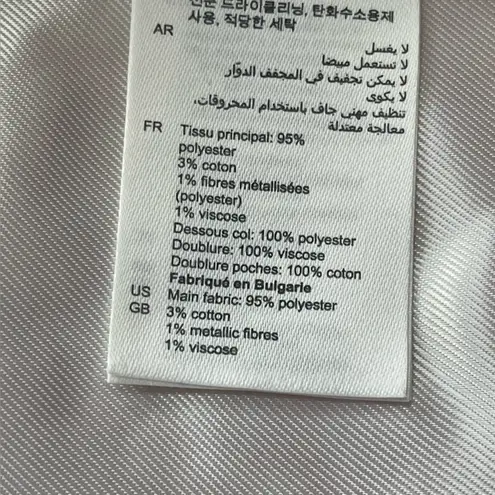 Sandro Cropped Short Tweed Jacket Blazer in Rouge sequins & metallic Sz XL