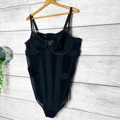 Torrid  Black Sheer Mesh Strappy Bodysuit Lingerie Size 4X - Image 5