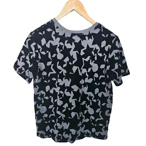 Maje  Temporair Gray Black Velvet Star Print T Shirt Size 1 Small