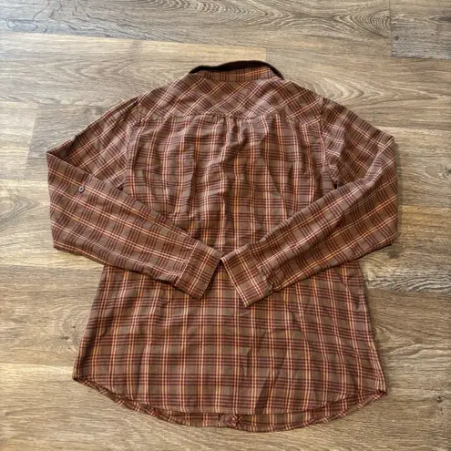 Royal Robbins  Performance Flannel Plaid Button Down Shirt Women’s Medium Outdoor