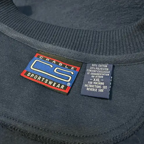 Crable Sportswear Atlanta Braves Fleece Sweatshirt Blue Size XXL