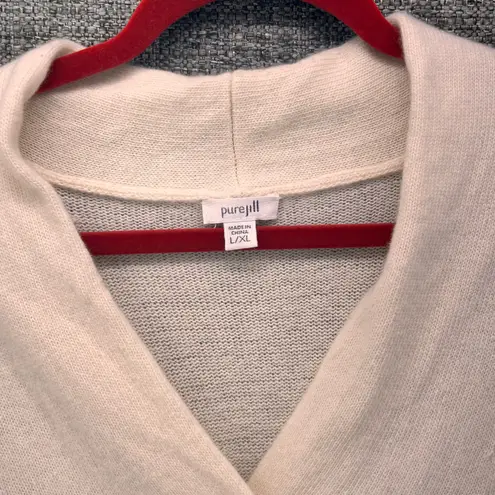 J Jill Womans Sweater Size L Cream Modern Minimalist Layering Oversized Size L