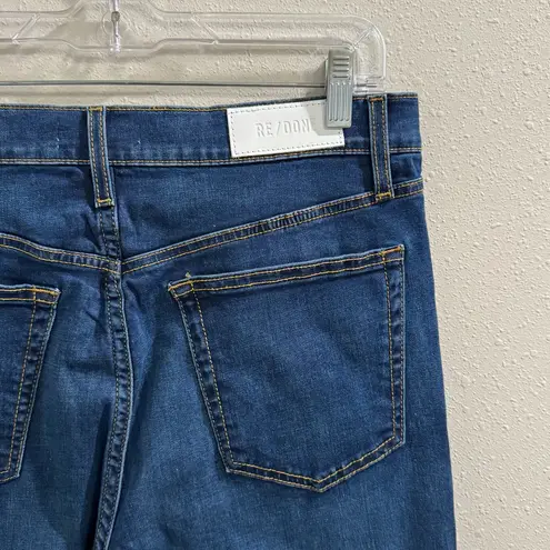 RE/DONE NWT 29 Deep Faded Blue 90s High Rise Loose Jeans Button Front Casual