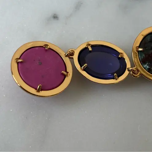 Lele Sadoughi NWOT Gold and Multicolor linear Earrings