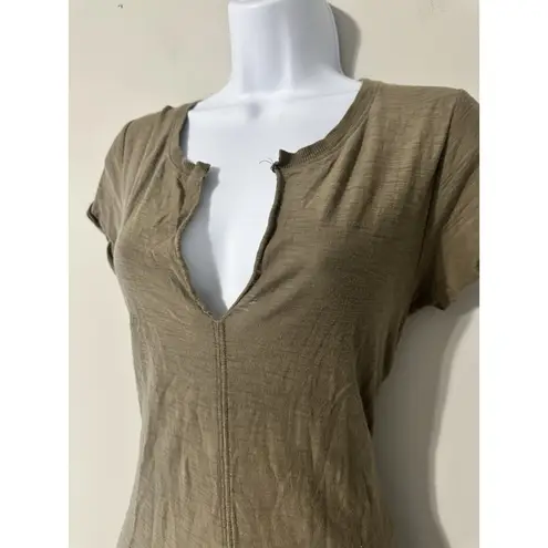 Nation Ltd 100% Pima Cotton Army Green Lindsay T Shirt Dress EUC Size S