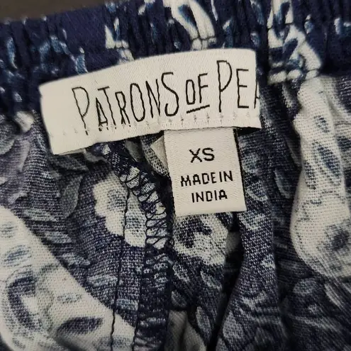 Patrons of Peace Navy Boho Skorts NWT Size XS Blue Paisley Shorts