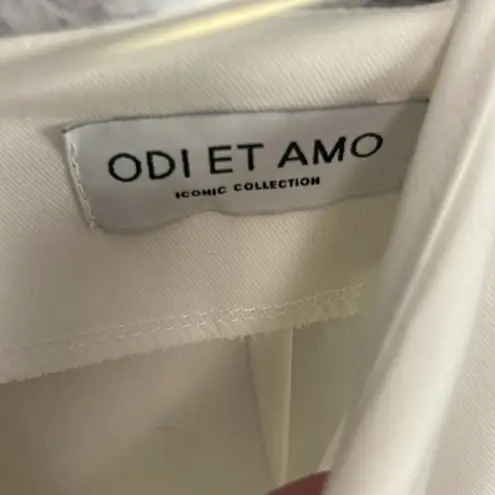 Odi et Amo Iconic Collection off white asymmetric ruffle tier midi skirt XS chic