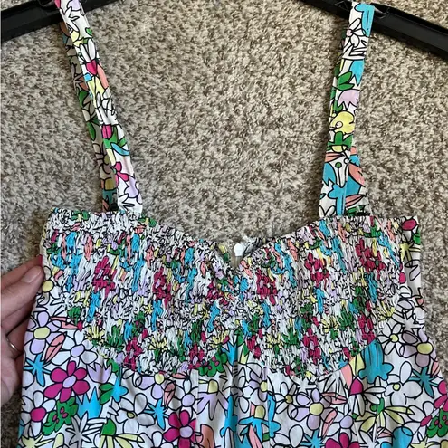 S/W/F Lush Dress Colorful Floral Midi Dress Spring Wedding Guest Formal Large