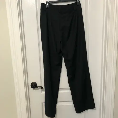 Commense Women's High Waisted Pleated Straight Leg Trousers Pants Black Medium