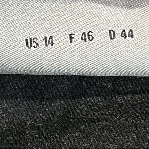 Akris Punto Charcoal Gray Wool Wide Leg Pants size 14