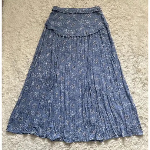 Spell & The Gypsy Collective Spell & The Gypsy Celestial Legs 11 Skirt Maxi Thigh High Slits Blue Sz XL thumbnail 4