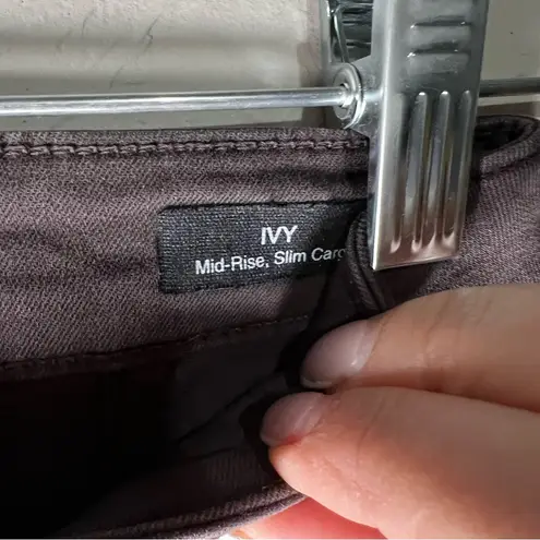 Mavi Chocolate Brown Mid Rise Slim Cargo Utility Zipper Ankle Pants Size 26