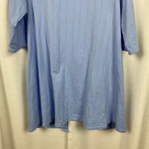 Eileen West 3/4 Sleeve Zippered Short Gown Coat Sz.S/M Blue Size M