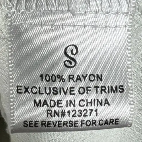 Justify Mini Dress Womens S Pale Blue Tiered Crochet V-Neck Sleeveless Prairie