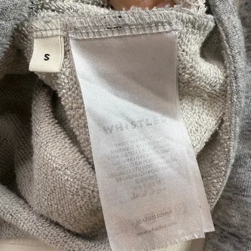 Whistles Women's Gray Tie Front Long Sleeve Cotton Sweatshirt Size S - Image 3