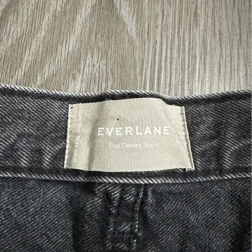 Everlane  Gray Charcoal Wash Raw Hem Mid Rise Denim Jean Shorts Size 27