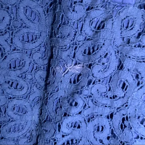 Rebecca Malone Navy Lace Front 3/4 Sleeve Blouse size 2X