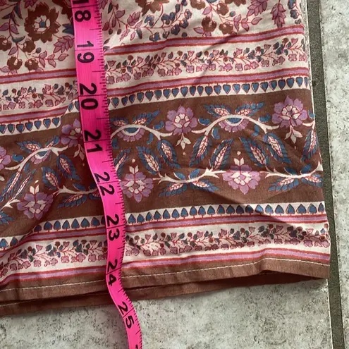 Faherty Florence Peasant Top Earth Block Print