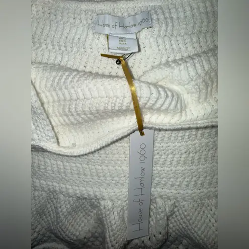 House of Harlow 1960 Cream Knit Peplum Tank Top – Size L – NWT White Size L