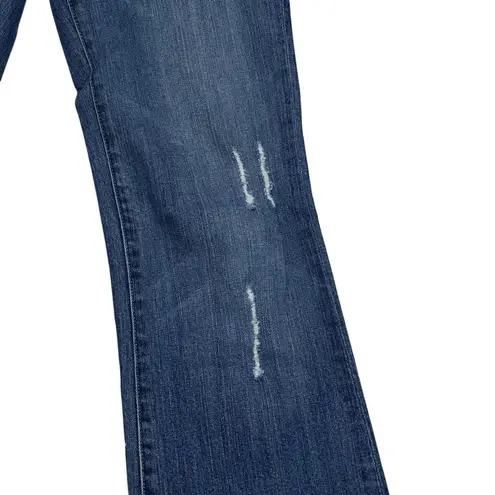 Seven7 Jeans Womens 29 Flare Low Rise Medium Wash Denim Stretch Whisker 30x32