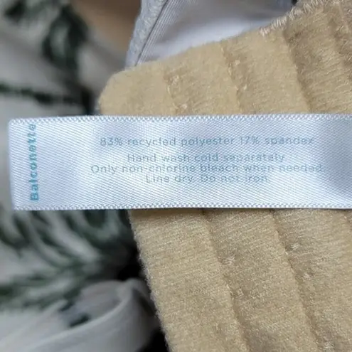 Cacique Lane Bryant Swim Balconette Bikini Top + Swim Brief Sugar Palms 44DD 26