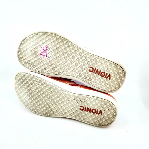 Vionic Tide Sequined Thong Sandals Coral Size 8 Comfort Walking Beach Casual