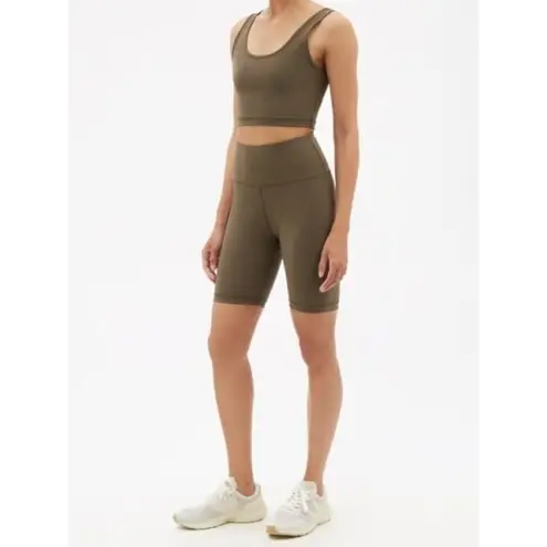 WARDROBE.NYC Bike Shorts in Military Green XSmall New Womens Tights Leggings Size XS