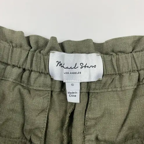 Michael Stars Olive Linen High Rise Shorts S