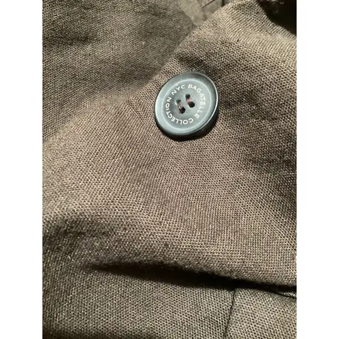 Bagatelle Collection Women's Brown Linen Blend Cinched Waist Blazer XS Size undefined