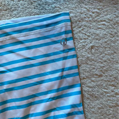 Lululemon  Blue and White Striped Tank Top