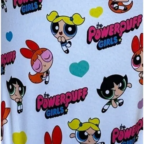 Cartoon Network PowerPuff Girls White One Piece Swimsuit SMALL High Cut Rare