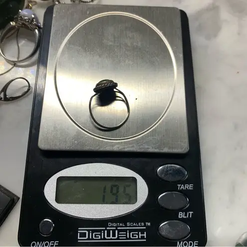 VTG Native American Handmade Green Malachite 925 Sterling Silver Ring Size 6.5