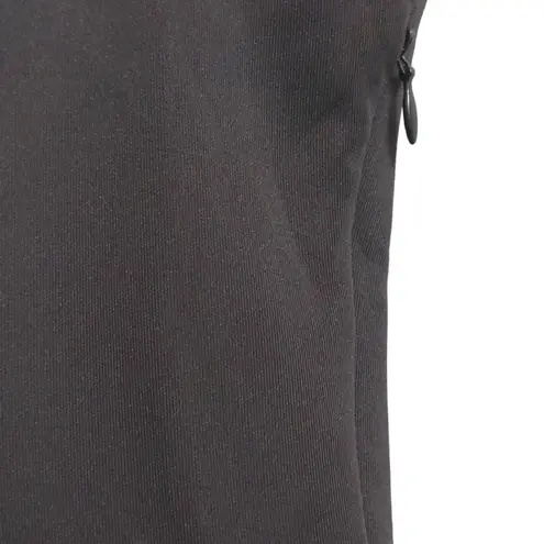 Halara V Neck Sleeveless Side Zipper Pleated Mini Golf Dress Black Small