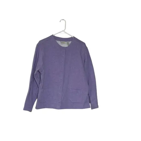 Classic Elements Vintage XL Violet Cardigan Sweater Long Sleeve Button-Up