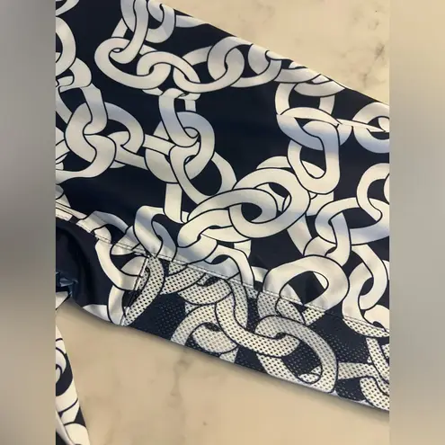 SanSoleil Cooling Long Sleeve Golf Sun Shirt XL Blue White San Soleil $110 EUC