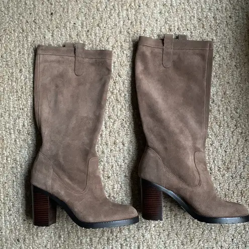 LAUREN RALPH LAUREN Devona Suede Leather Heeled Boots Womens Size 6