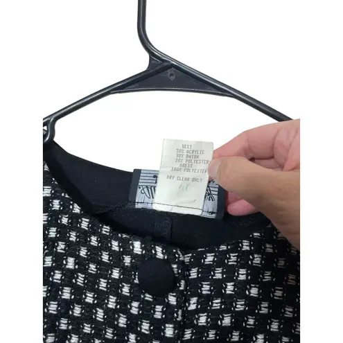 All that jazz Dress Black Long Sleeve Maxi Party Career Vintage 90s Houndstooth