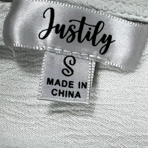 Justify Mini Dress Womens S Pale Blue Tiered Crochet V-Neck Sleeveless Prairie