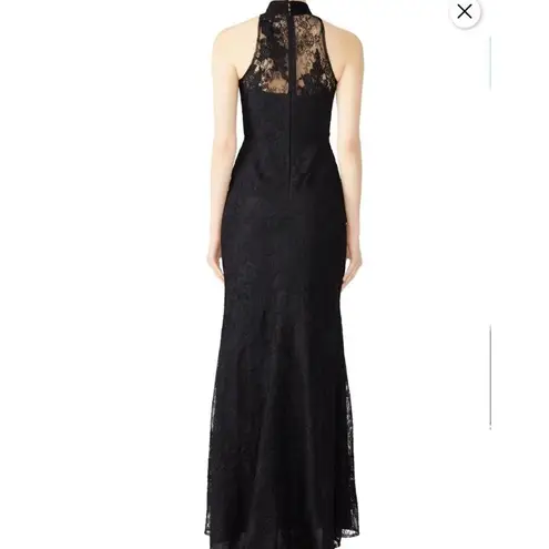 Badgley Mischka  Black Lace Column Gown