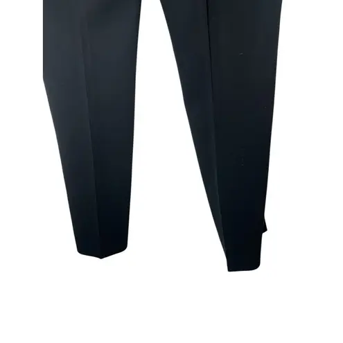 Akris Black Women's Pants 8 Wool High Rise Career Quiet Luxury Trousers Work