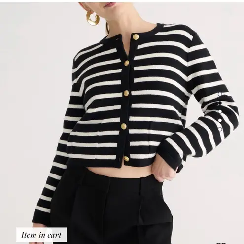 J.Crew  Emilie NWT sweater lady jacket in stripe M