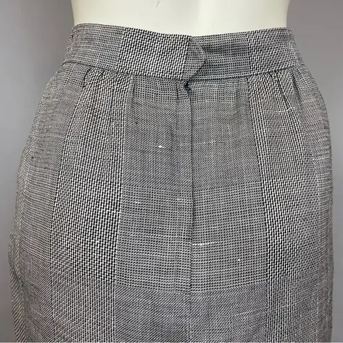 Vintage Jean Pierre Skirt Plaid Mini‎ Office Professional Gray Pencil Structured Size XS