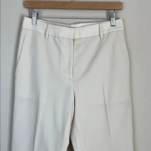Nili Lotan $650 Pleated High Rise Trousers 100% Virgin Wool Made in USA Sz 4 White